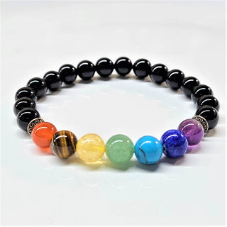 Chakra Bracelet (Onyx Base) ~ 8mm