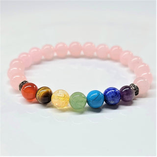 Chakra Bracelet (Rose Quartz Base) ~ 8mm