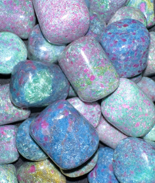 Ruby & Kyanite in Fuchsite ~ Tumbled