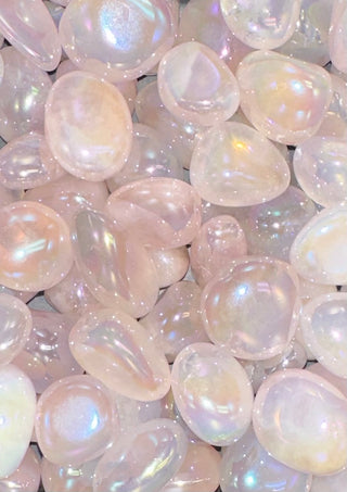 Quartz (Rose Angel Aura) ~ Tumbled