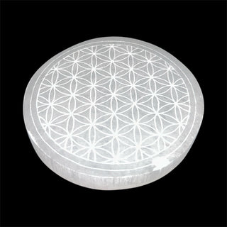 Selenite ~ Flower of life disk