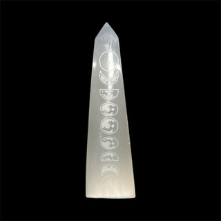 Selenite ~ Phases of the moon obelisk