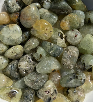 Prehnite with Epidote ~ Tumbled