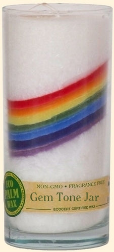 Gem Tone Rainbow Candle ~ Fragrance Free