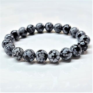 Obsidian Bracelet (Snowflake) ~ 10mm