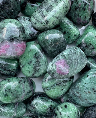 Zoisite with Ruby ~ Tumbled