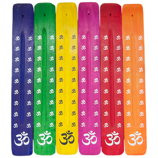 Wooden Incense Burner ~ Om